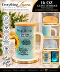Personalized 16 oz Glass Tumbler with Handle