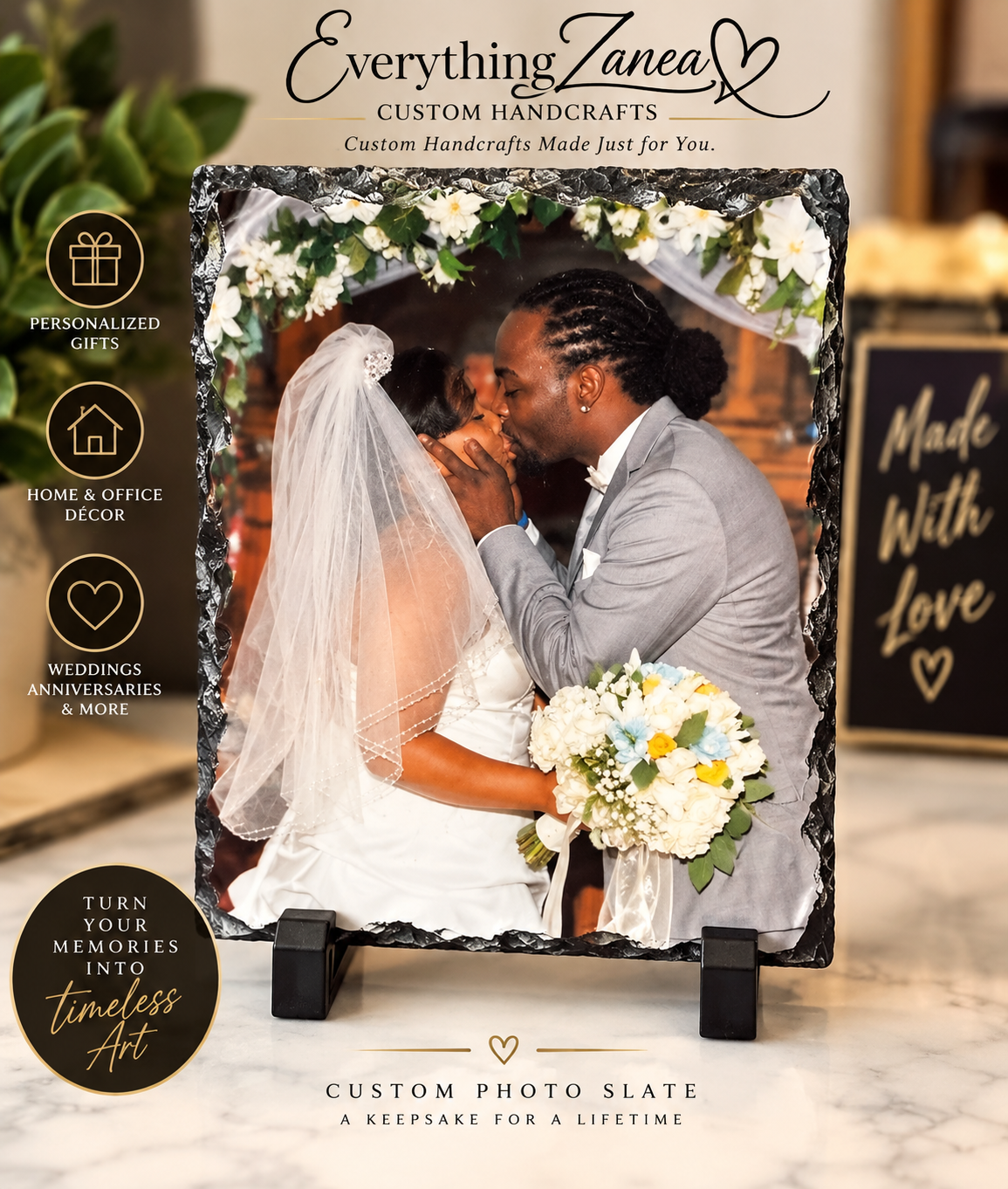 Custom Personalized Photo Slate