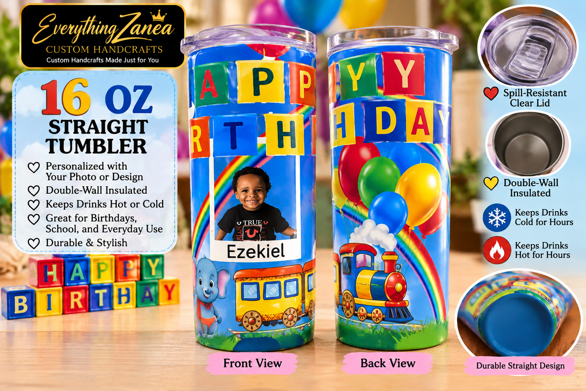 Personalized 16 oz Straight Tumbler