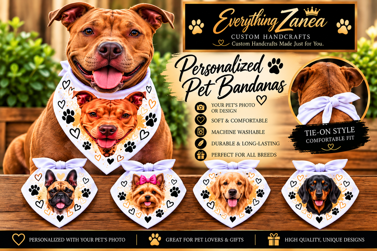 Custom Personalized Pet Bandana