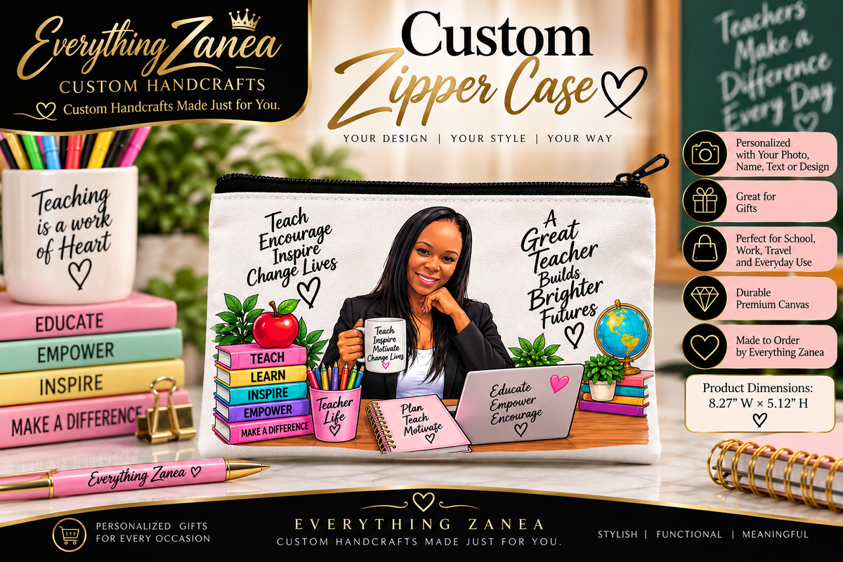 Custom Personalized Zipper Case